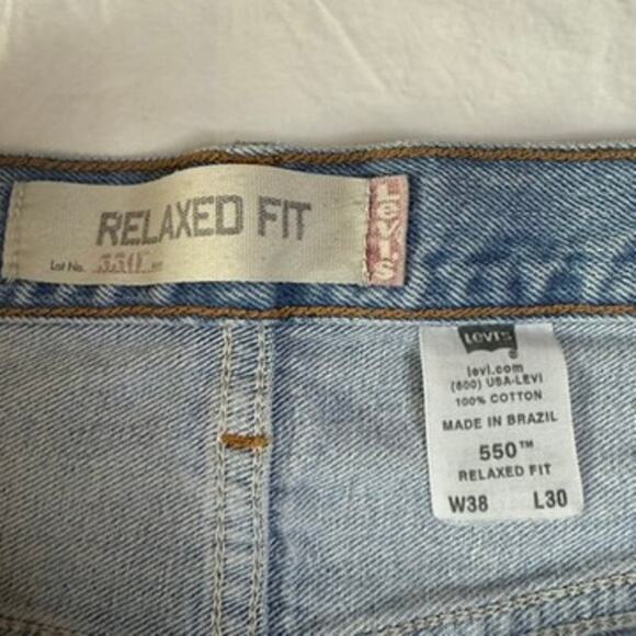 Vintage Levi’s Jeans Mens 38x30 Faded Blue 550 Relaxed Fit 100% Cotton‎ Y2K 90’s - Picture 4 of 14